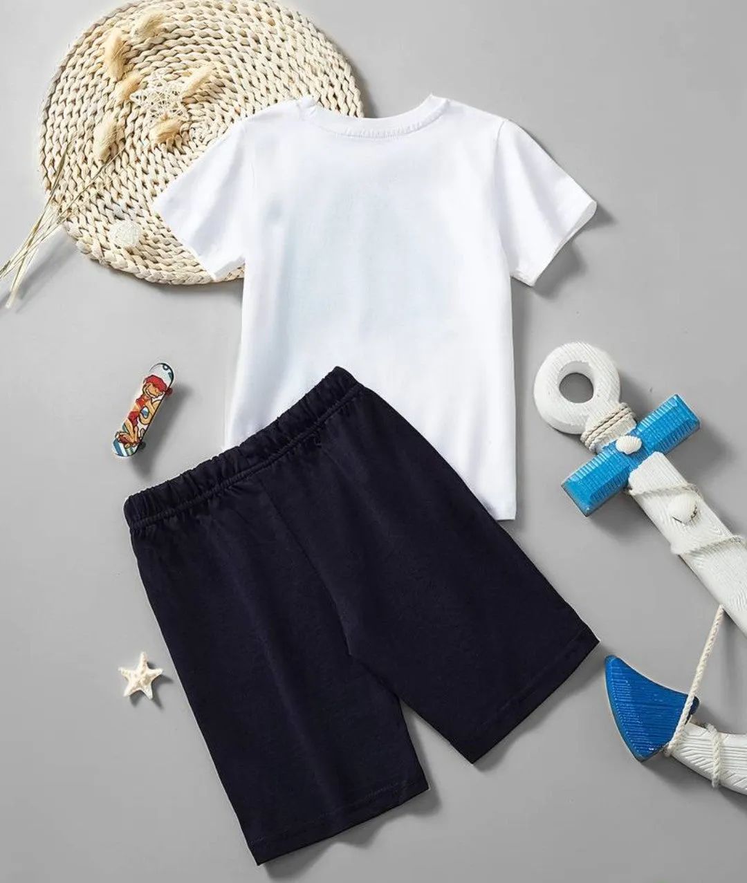 2 Pcs Cotton T-Shirt And Short Boys Kids Summer Set