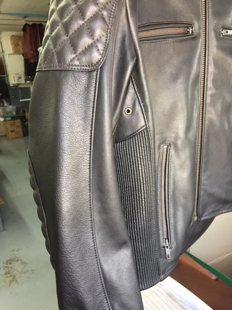 #3426 Men's Fitted Leather Riding Jacket