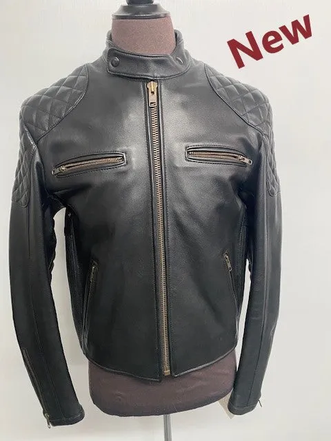 #3426 Men's Fitted Leather Riding Jacket