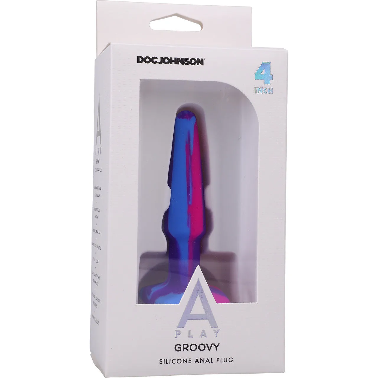 A-Play Groovy Silicone 4" Anal Plug By Doc Johnson - Berry