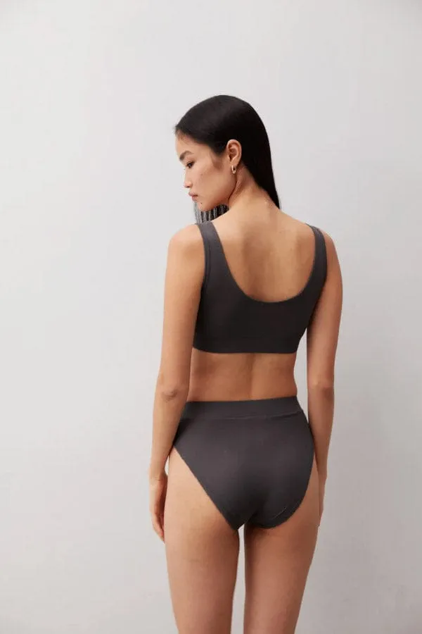 Base Layer High Leg Brief- Onyx