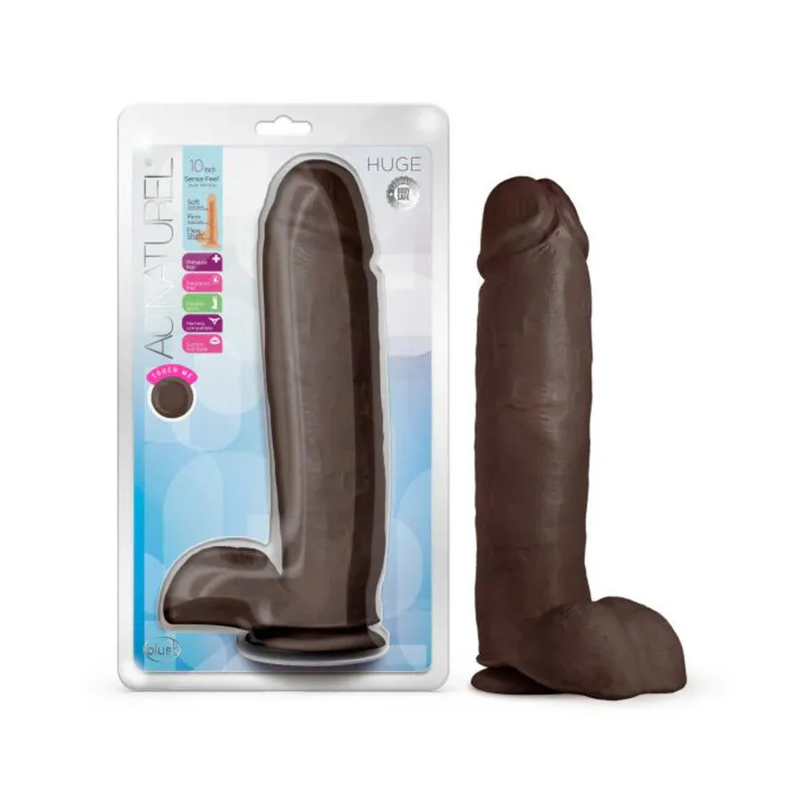 Blush Au Naturel Huge 10 in. Posable Dual Density Dildo with Balls & Suction Cup