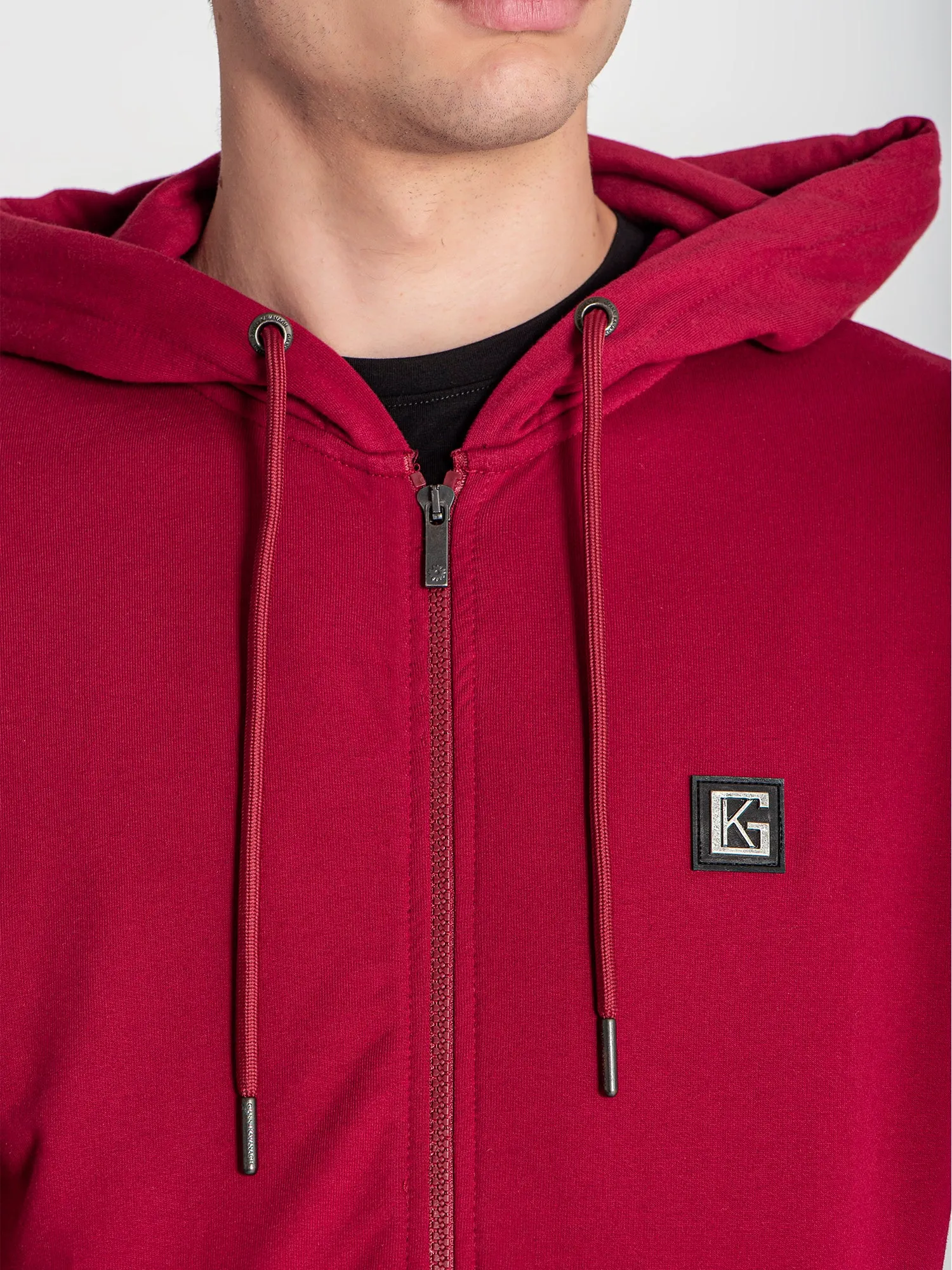 Burgundy Doppelganger Hoodie Jacket