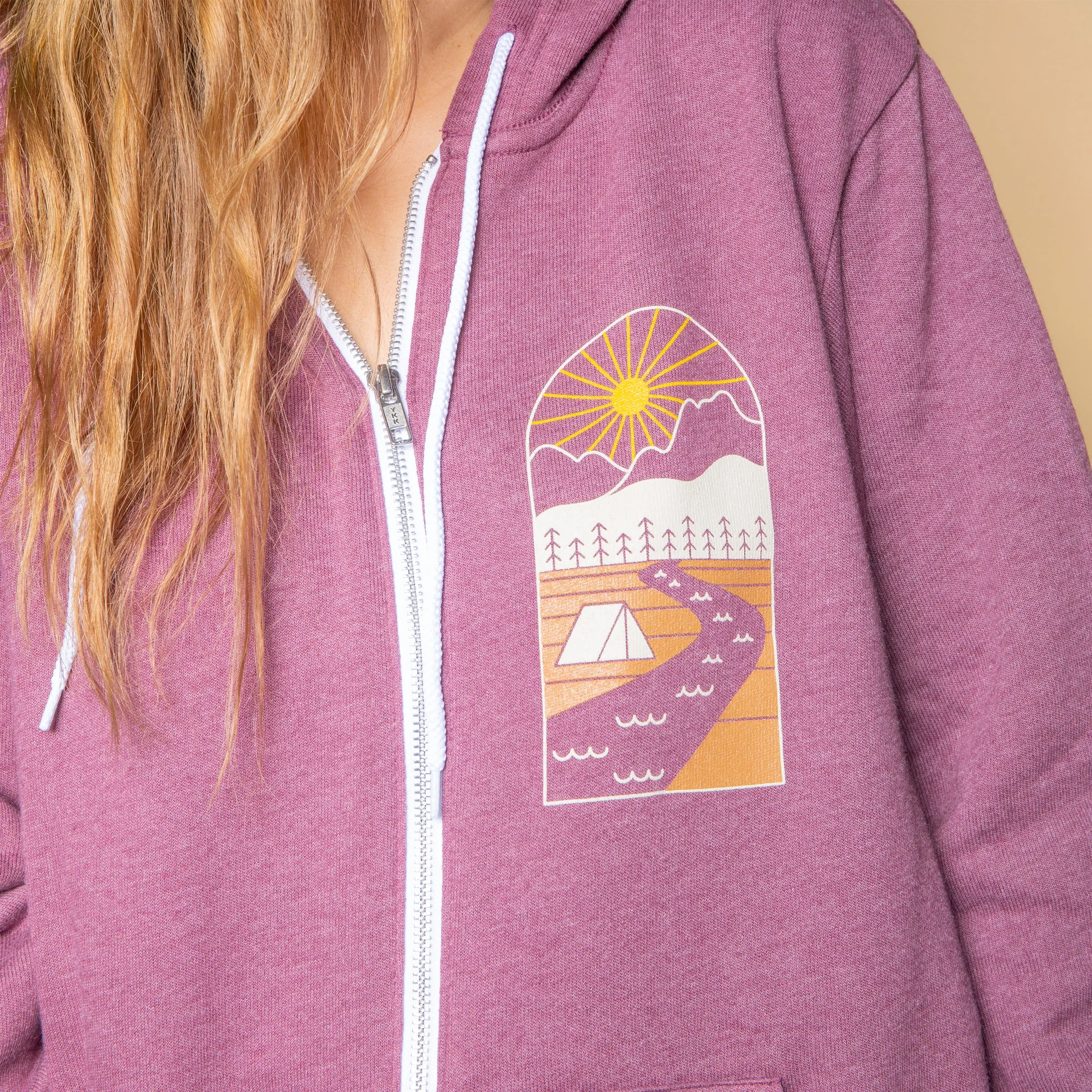 Camp Hoodie (Heather Maroon)