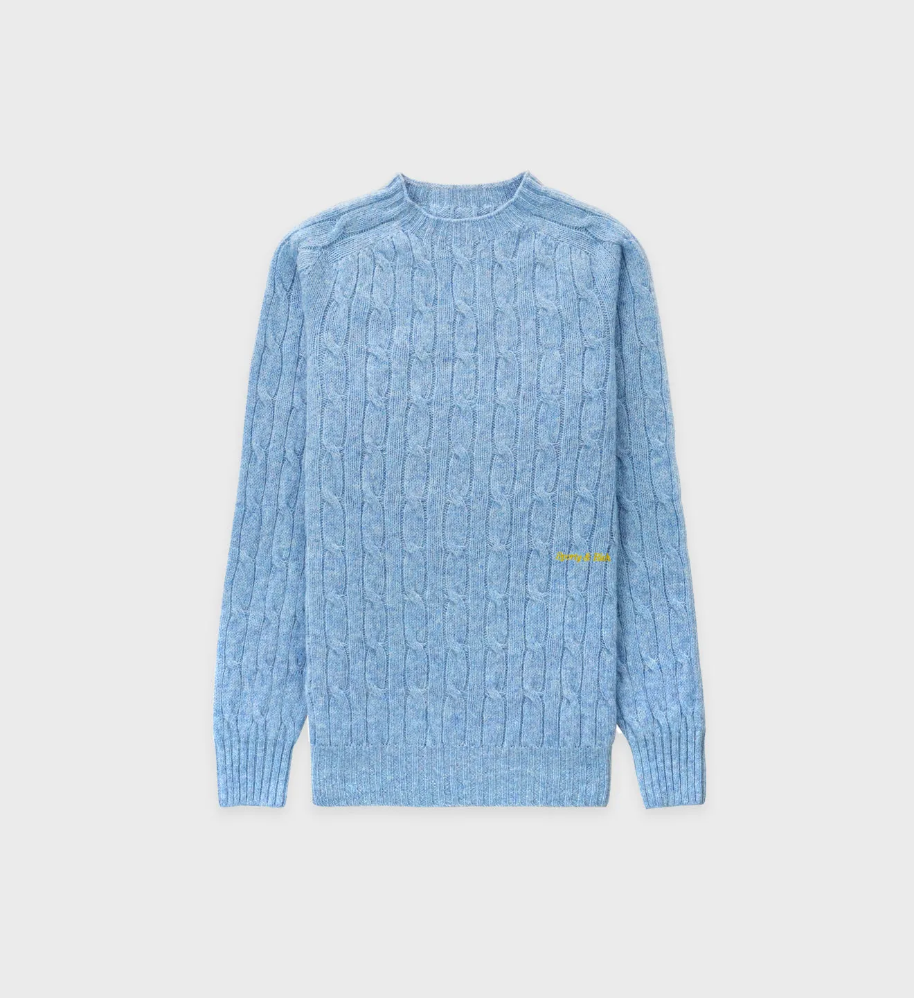 Classic Logo Cableknit Sweater - Baby Blue