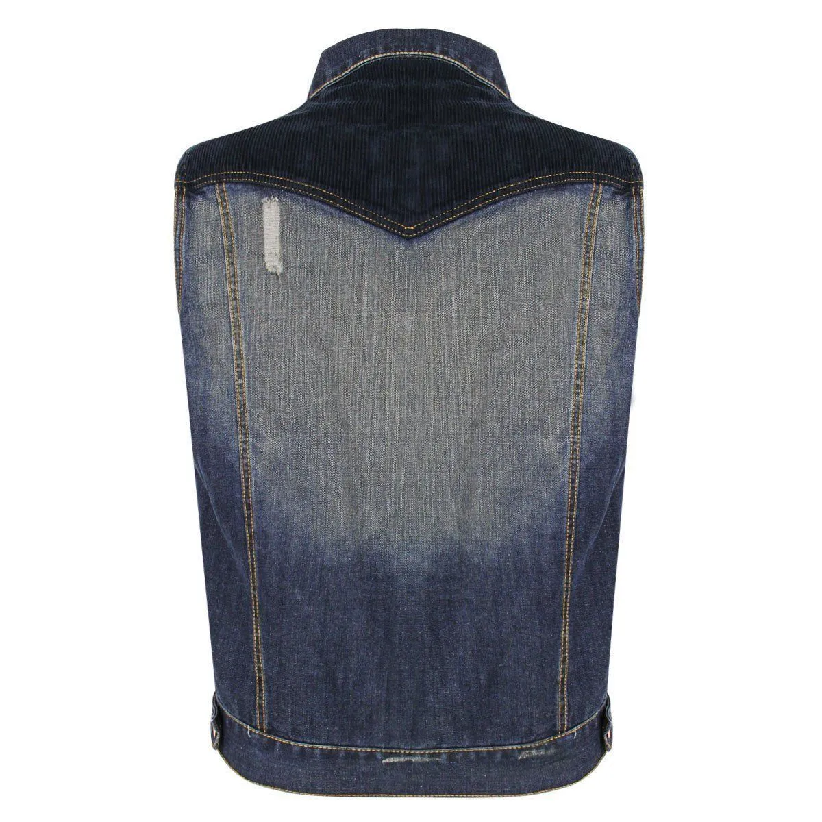 Delux RCJV2 Men's Vintage Blue Denim Casual Vest