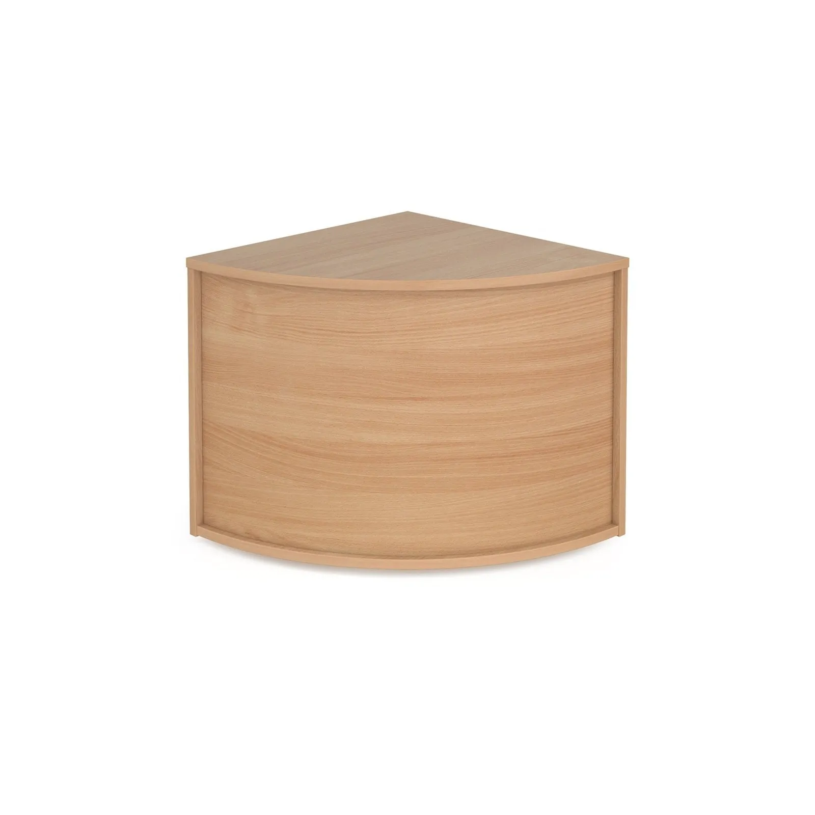 Denver reception corner base unit 800mm x 800mm - beech