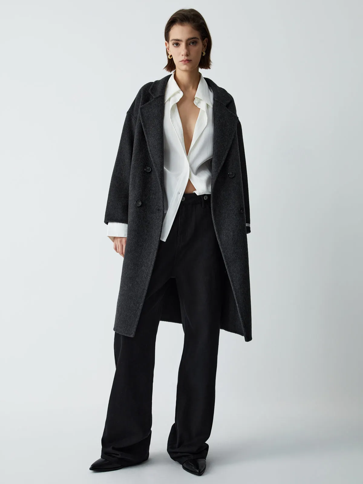 Double Face Graceful Wool Blend Coat