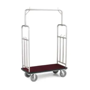 Forbes Industries 2549-DT 48.5" Specialty Luggage Cart tubular satin diamond textured Stainless Steel Superstructure