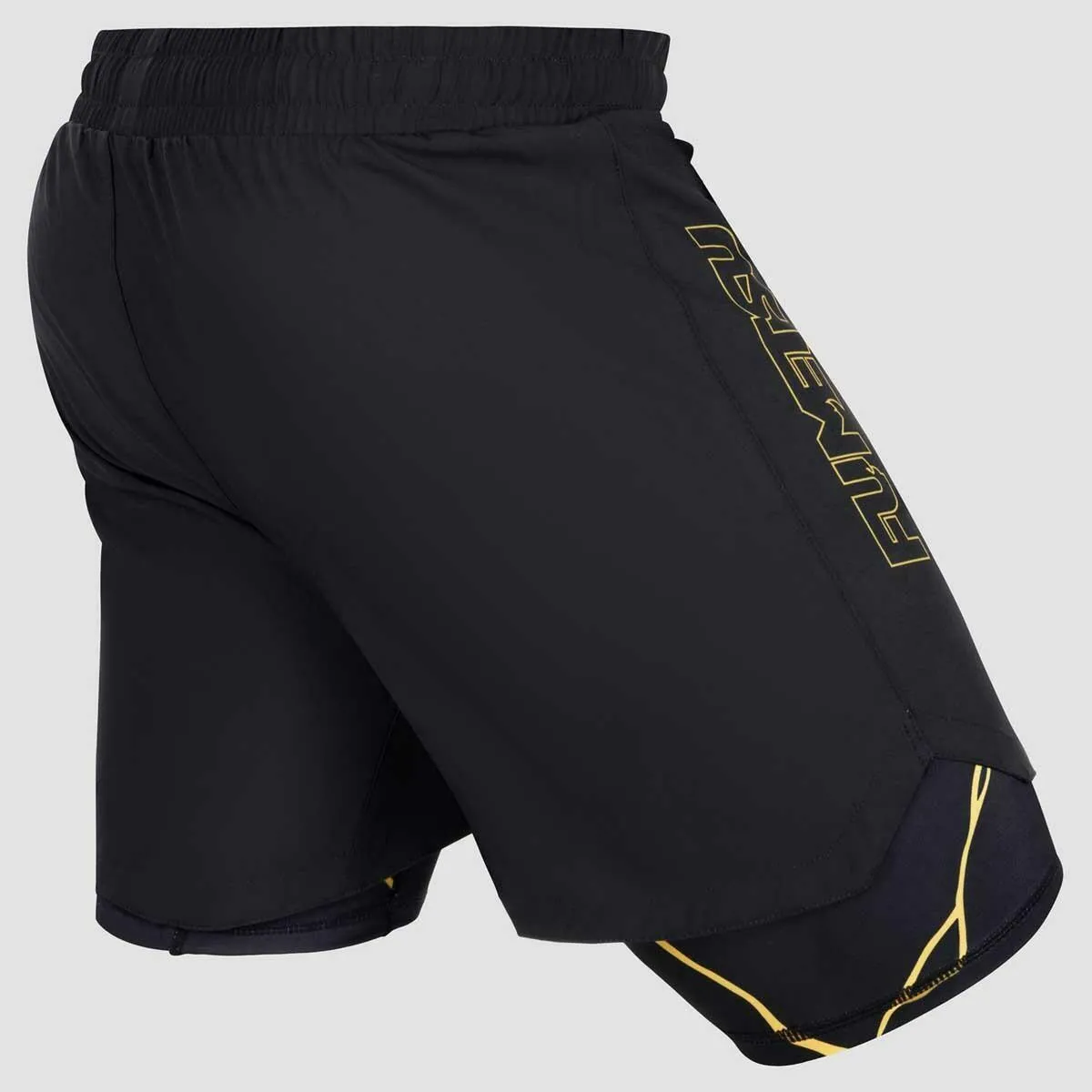 Fumetsu Kintsugi Dual Layer Fight Shorts Black/Gold