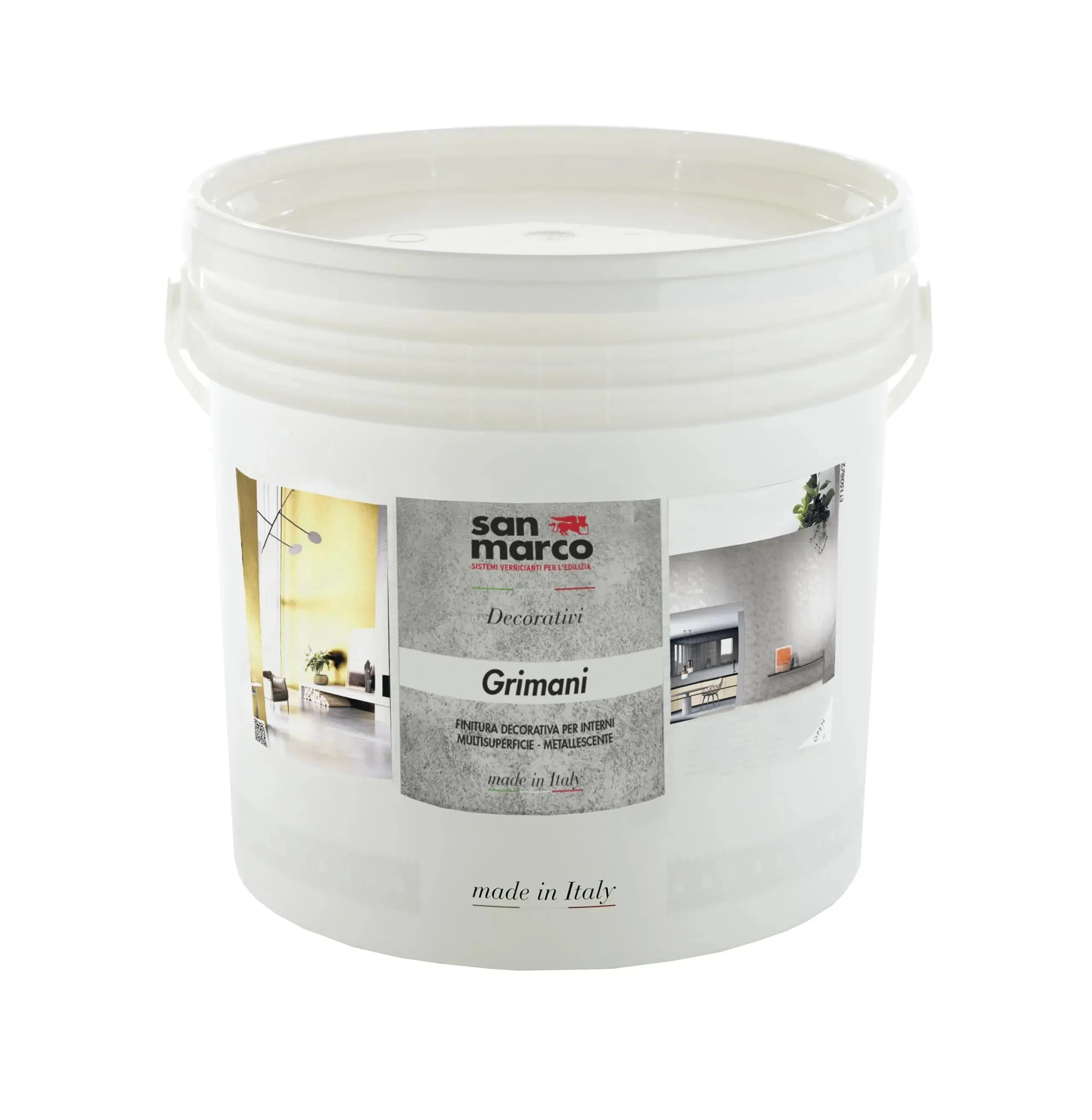 GRIMANI BIANCO - Decorative Metallic Paint with Cracked Effect by San Marco (White base)