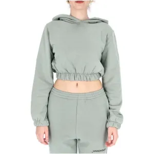 Hinnominate Chic Cropped Hooded Cotton Sweatshirt