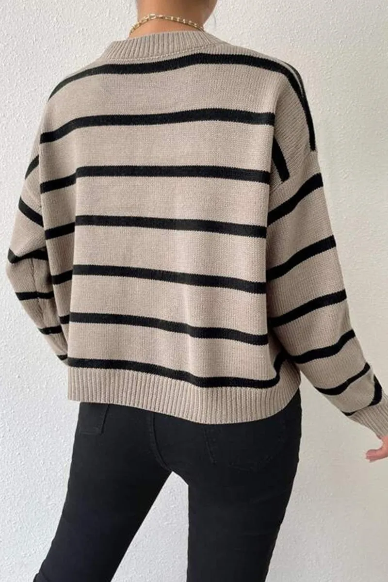 HWR1206 Striped Crewneck Sweater