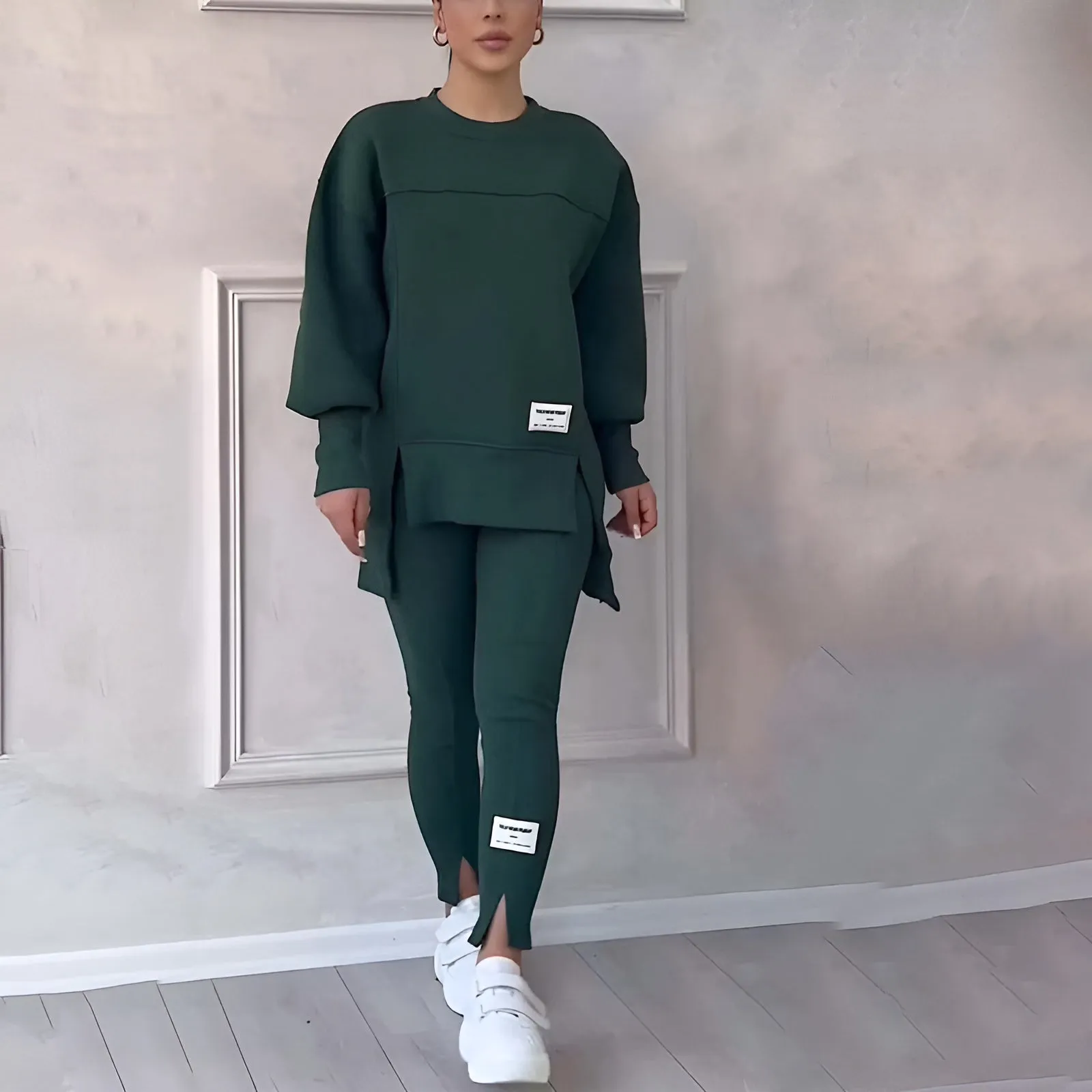 Ivyshape | Cozy Sweatshirt and Leggings Set for Women