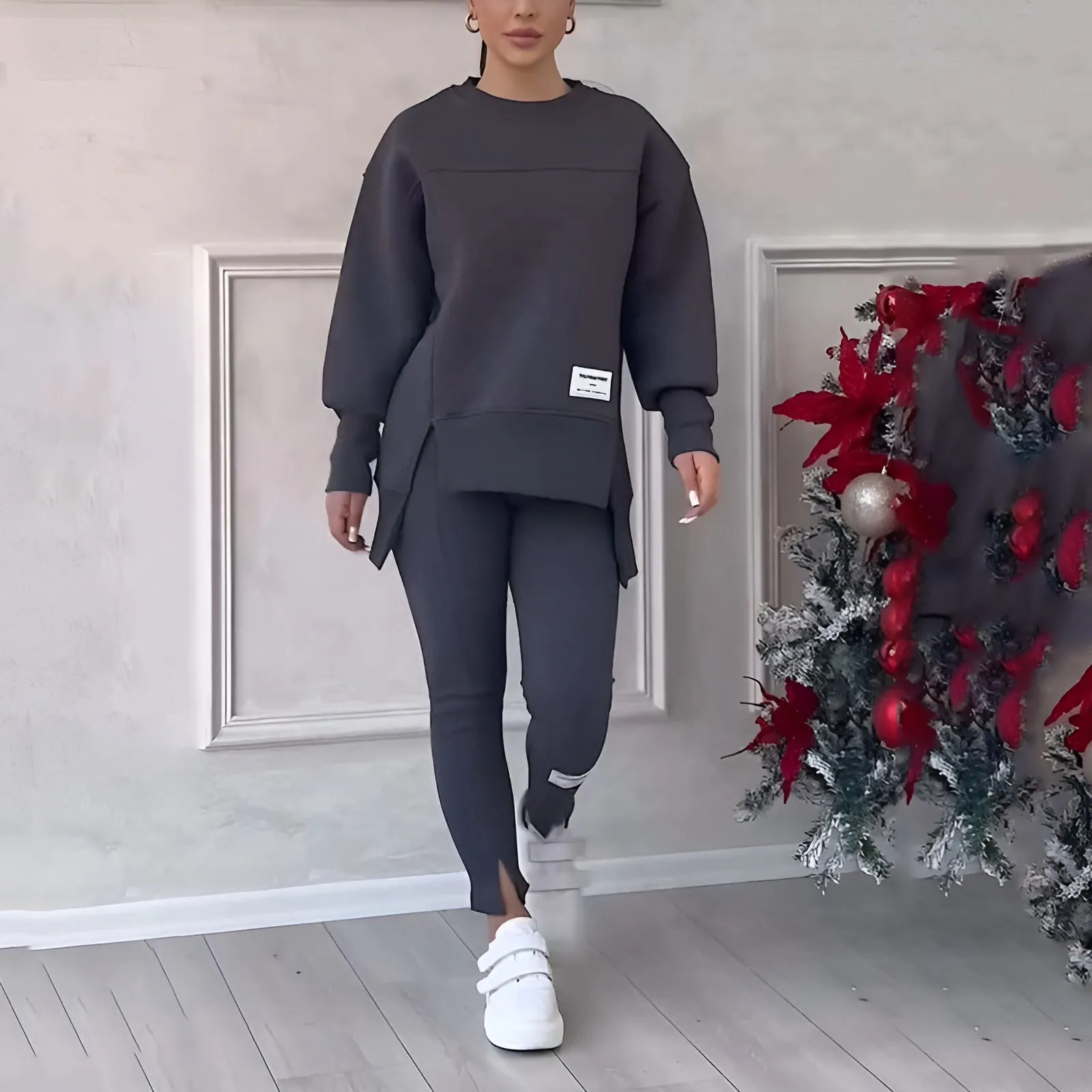 Ivyshape | Cozy Sweatshirt and Leggings Set for Women