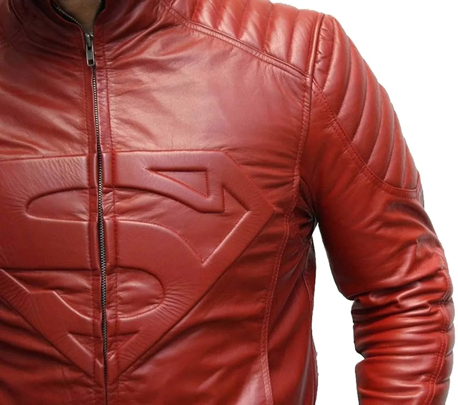 Justice League Superman Red Leather Jacket