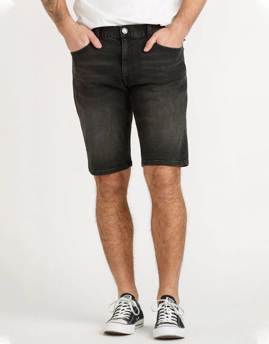 Men's Denim Jeans Shorts-Black