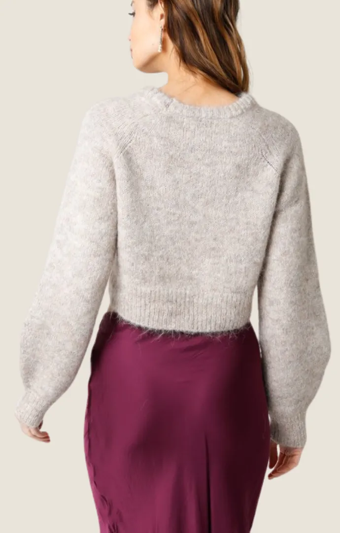 Mindy Oatmeal Fuzzy Sweater