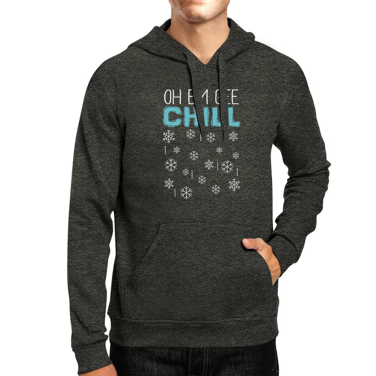 Oh Em Gee Chill Snowflakes Dark Grey Hoodie