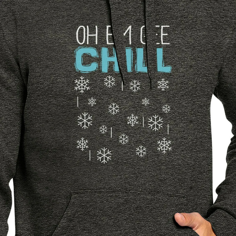 Oh Em Gee Chill Snowflakes Dark Grey Hoodie