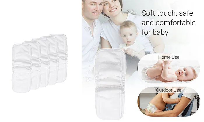 Pack of 5 Washable Cotton Diaper Pads