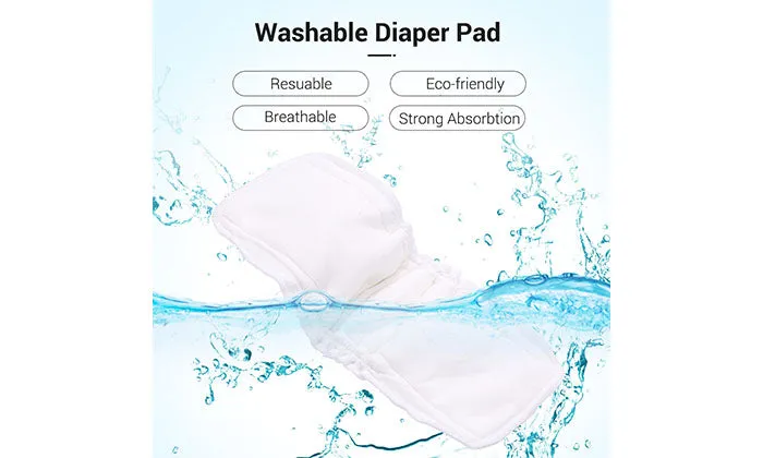 Pack of 5 Washable Cotton Diaper Pads