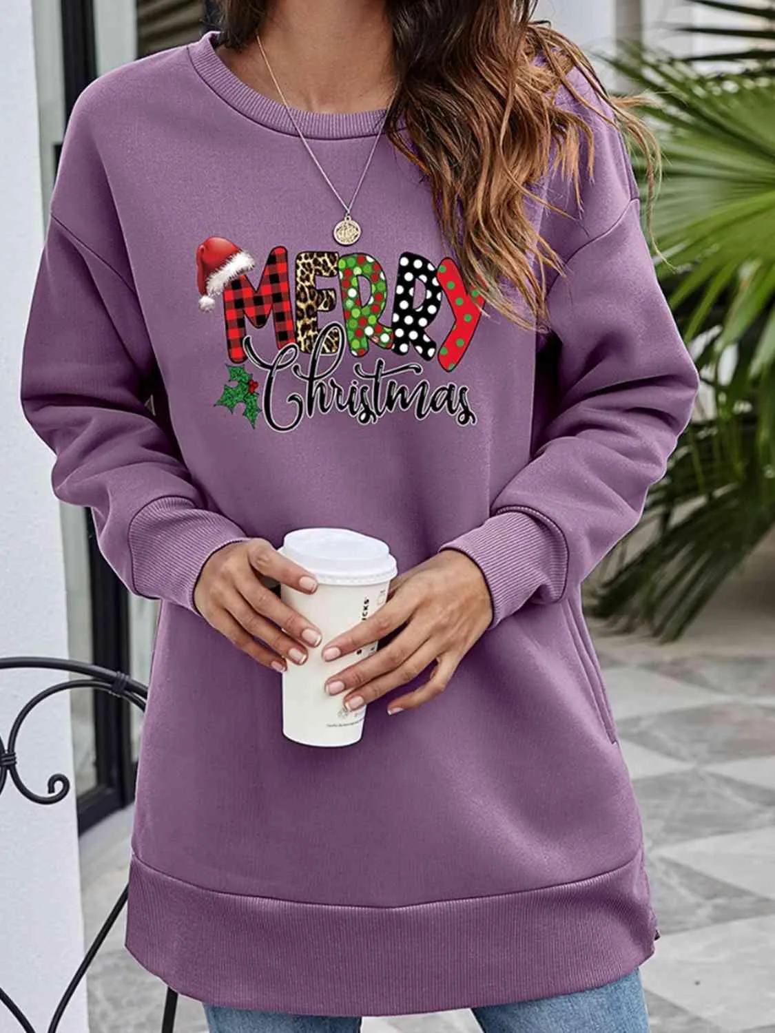 "Joyful Greetings" Christmas Graphic Holiday Sweatshirt