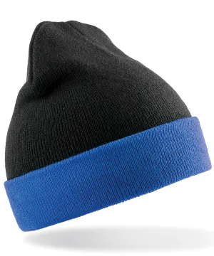 Recycled compass beanie | Black/Royal