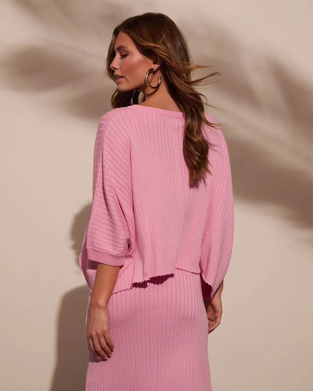 Soft Drift Ribbed Knit Sweater