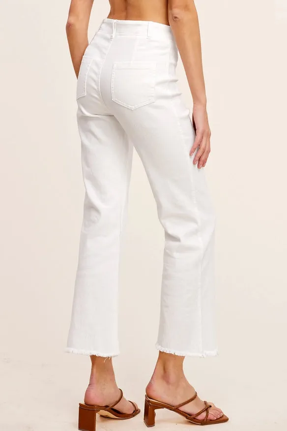 Soft Wash High-Rise Jeans - White