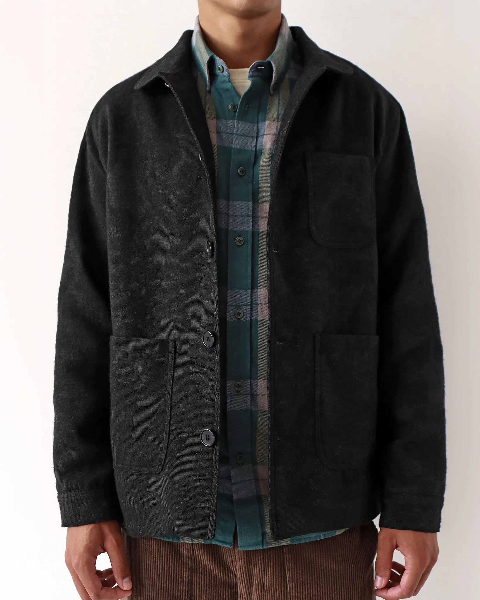 Station Jacket - Black Landscape Jacquard