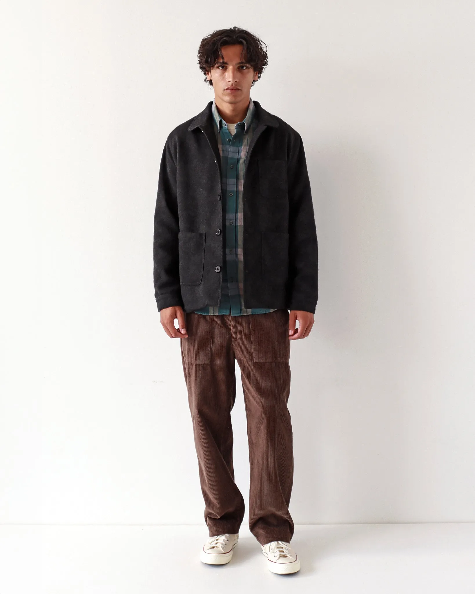 Station Jacket - Black Landscape Jacquard