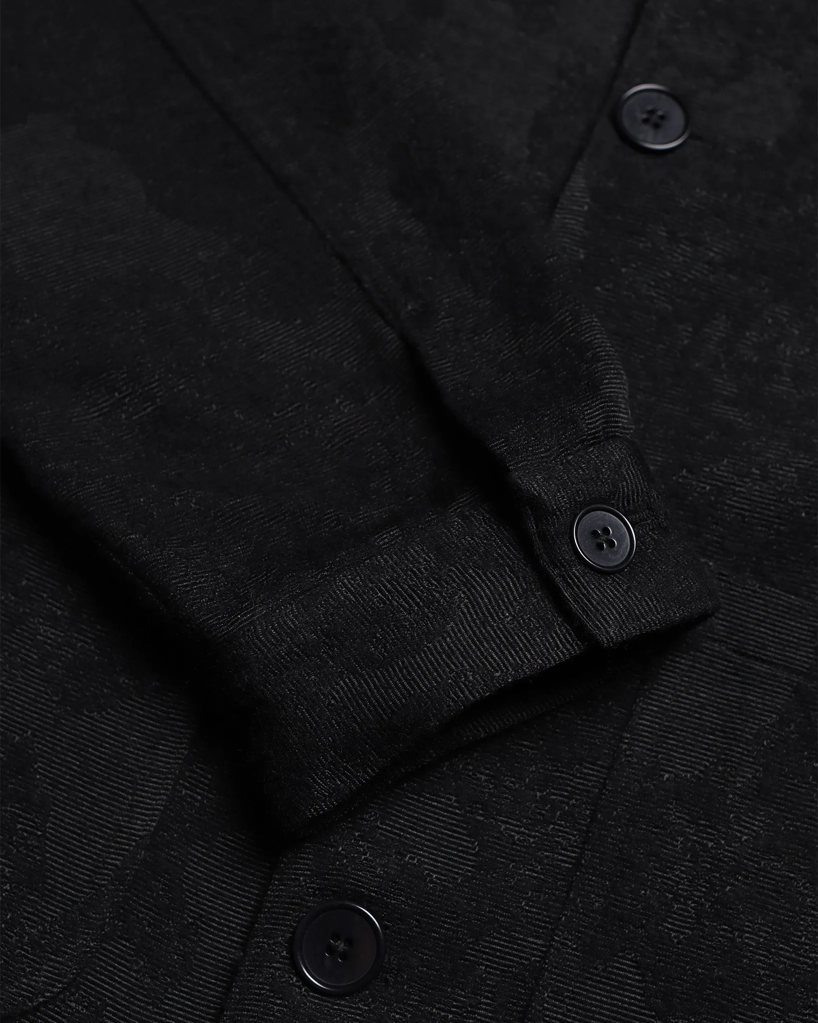 Station Jacket - Black Landscape Jacquard