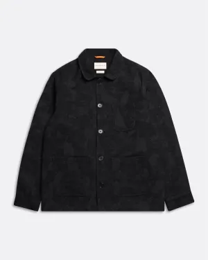 Station Jacket - Black Landscape Jacquard