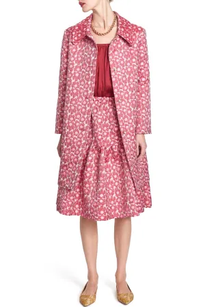 THE BRIELLE COAT- FLOWER JACQUARD