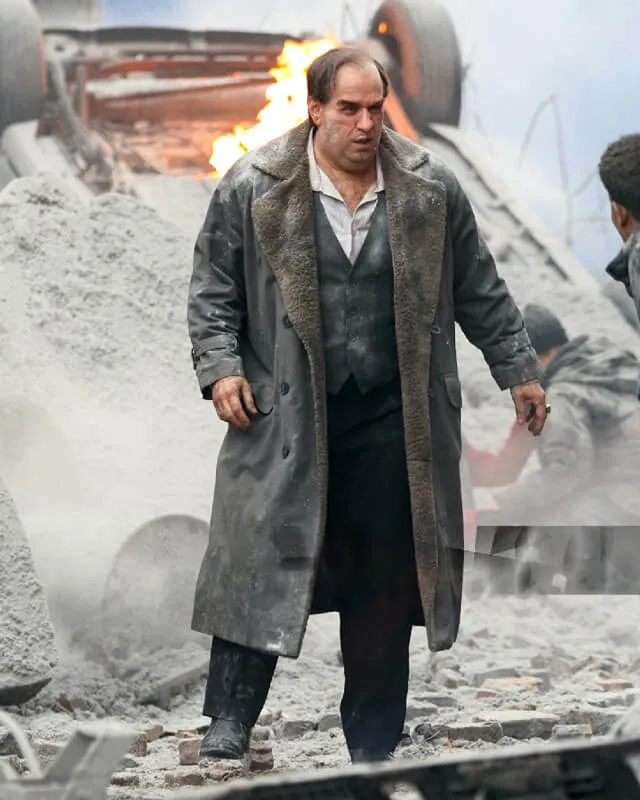 The Penguin Colin Farrell Shearling Leather Coat