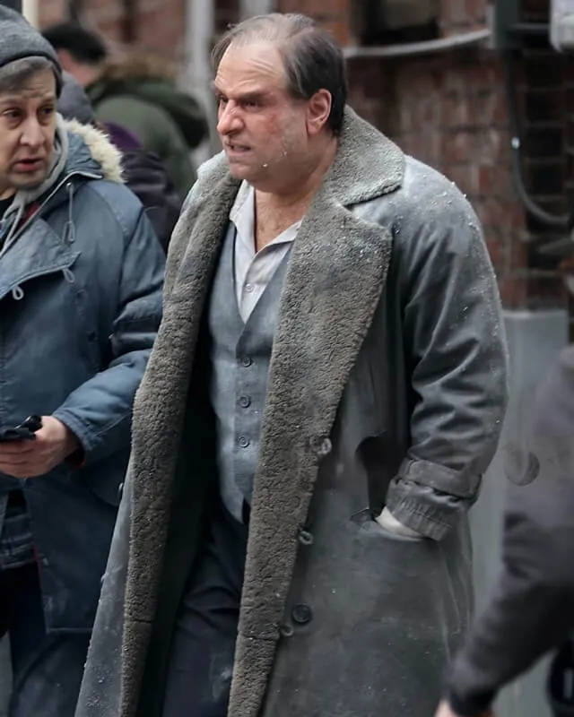 The Penguin Colin Farrell Shearling Leather Coat