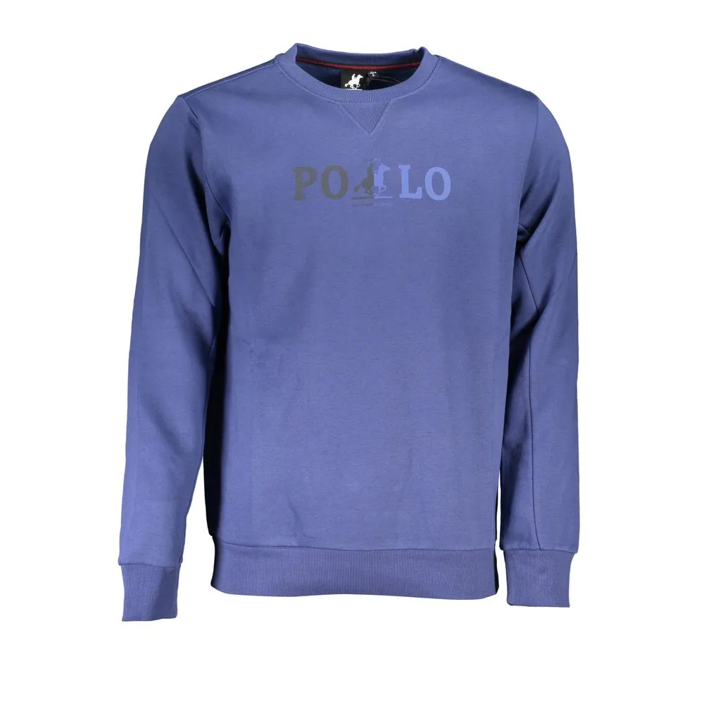 U.S. Grand Polo Chic Fleece Crew Neck Sweater in Blue