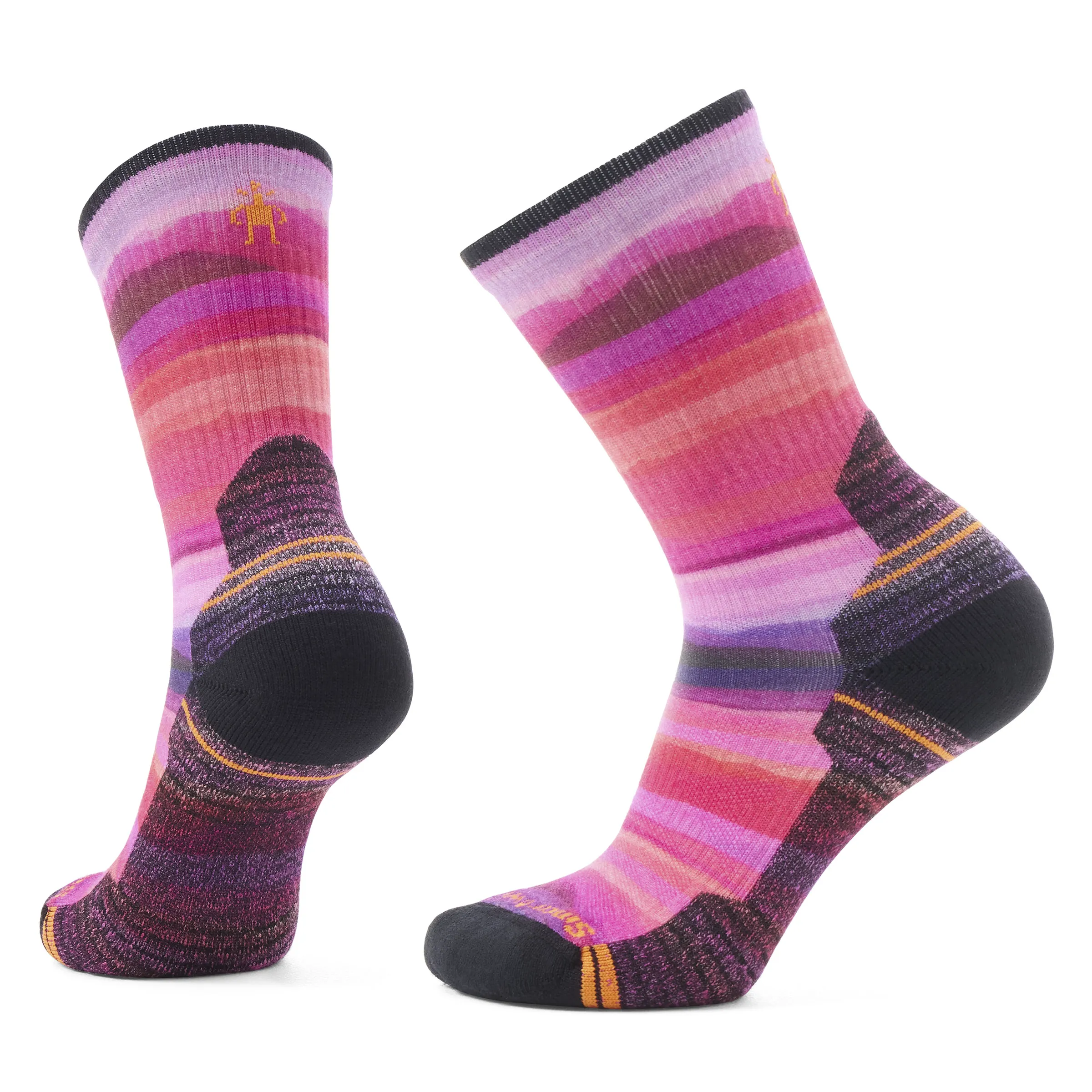 Women's Smartwool Hike Hilltop Daydream Print Crew Socks Color: Power Pink